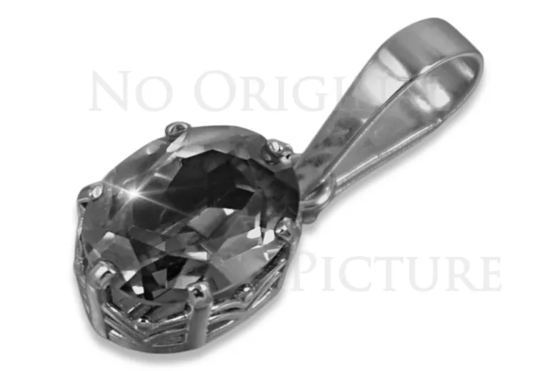 Russische sowjetische rosévergoldetes Silber 925 Alexandrit Rubin Smaragd Saphir Zirkon ... Anhänger vpc015rp