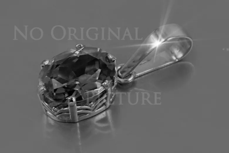 Pandantiv sovietic de argint 925 cu alexandrit rubin safir smarald acvamarin zircon vpc015s
