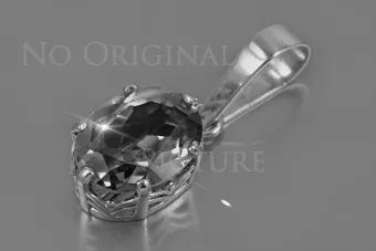 Pandantiv sovietic de argint 925 cu alexandrit rubin safir smarald acvamarin zircon vpc015s