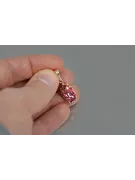 Ruso soviético oro rosa chapado plata 925 alejandrita rubí esmeralda zafiro zircón ... Colgante VPC016RP