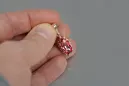 Ruso soviético oro rosa chapado plata 925 alejandrita rubí esmeralda zafiro zircón ... Colgante VPC016RP