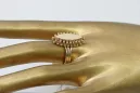Radziecki 14k 585 złoty Rosyjski pierścionek z różowego złota vrn042