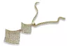 Italian 14k gold modern pendant & Spiga chain pp001yw&cc036y