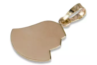 Rosa rusa 14k 585 oro Mary medallion icon colgante pm004r