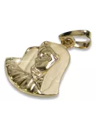 Итальянский желтый медальон Марии из золота 14 карат 585 пробы pm004y