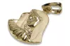 Galben italian 14k 585 de aur Mary medalion pictograma pandantiv pm004y