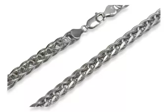 Белая золотая цепочка 14k 585 итальянский лисьий хвост cc035w