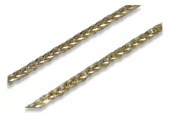 Gold chain 14k 585 yellow gold Italian fox tail cc035y