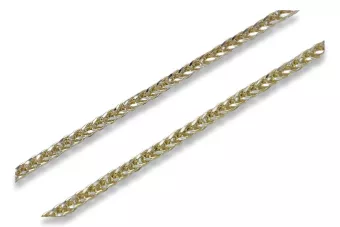 Gold chain 14k 585 yellow gold Italian fox tail cc035y