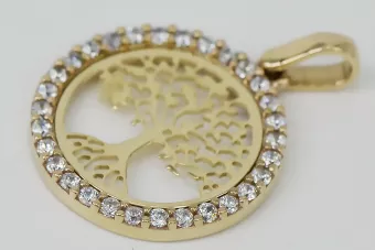 14k 585 auksinis pakabukas, laimės medis, modelis cpc044y