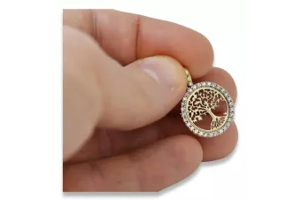 14k 585 auksinis pakabukas, laimės medis, modelis cpc044y