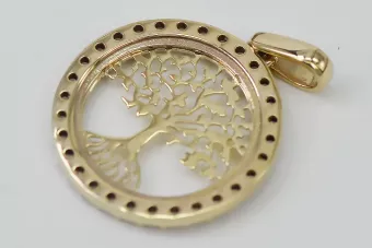 14k 585 auksinis pakabukas, laimės medis, modelis cpc044y