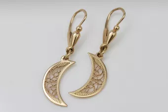 Kolczyki z  różowego 14k złota 585 Vintage ven174