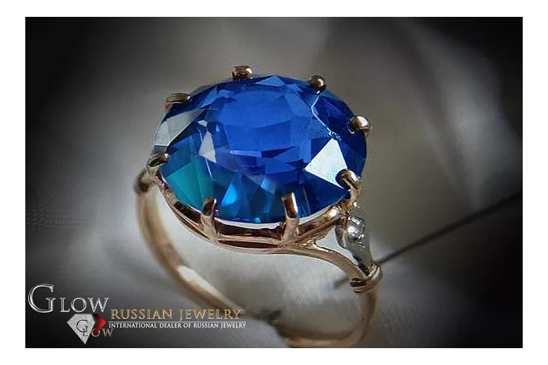 Sovietic rus a crescut 14k 585 aur Alexandrite Ruby Emerald Safir Zircon inel vrc073
