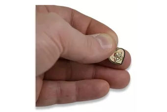 Italienischer 14k 585 Gelbgold Wut-Symbol-Anhänger pm013y