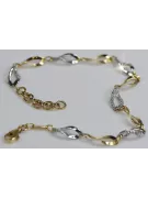 Bracelet fantaisie en or italien blanc 14 carats cfb003yw