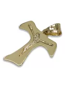 Cruz de oro con una cadena ★ zlotychlopak.pl Sello de oro 585 333 ¡★ Precio bajo!