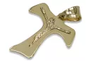 Cruz de oro con una cadena ★ zlotychlopak.pl Sello de oro 585 333 ¡★ Precio bajo!