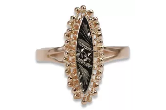 Російська радянська троянда рожева 14к 585 золото Вінтажне кільце vrn034