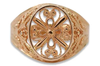 Ruso soviético rosa rosa 14k 585 oro Anillo vintage vrn133