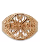 Radziecki 14k 585 złoty Rosyjski pierścionek z różowego złota vrn133