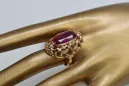 Radziecki 14k 585 złoty Rosyjski pierścionek z różowego złota z Aleksandrytem Rubinem Szafirem Szmaragdem Cyrkonią vrc052