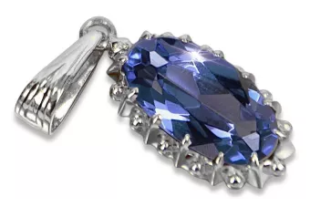 Soviet silver 925 pendant with alexandrite ruby sapphire emerald aquamarine zircon vpc016s