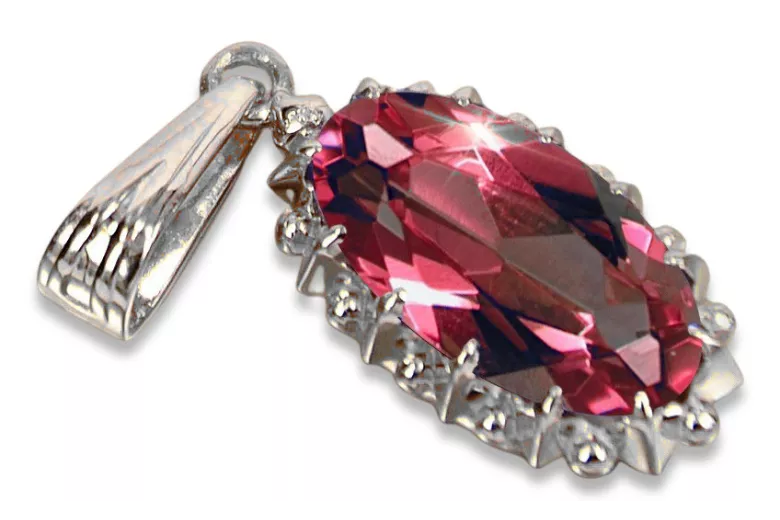 Pandantiv sovietic de argint 925 cu alexandrit rubin safir smarald acvamarin zircon vpc016s