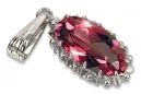 Pandantiv sovietic de argint 925 cu alexandrit rubin safir smarald acvamarin zircon vpc016s