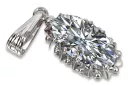 Colgante soviético de plata 925 con zircón aguamarina de zafiro rubí de alejandrita vpc016s