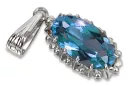 copy of Vintage rose 14k 585 gold alexandrite ruby emerald sapphire zircon ... pendant vpc016