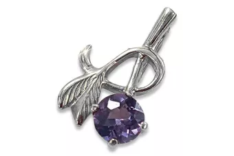 Vintage 925 silver pendant with alexandrite ruby sapphire emerald aquamarine zircon vpc005s