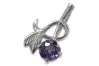 Vintage 925 silver pendant with alexandrite ruby ​​sapphire emerald aquamarine zircon vpc005s