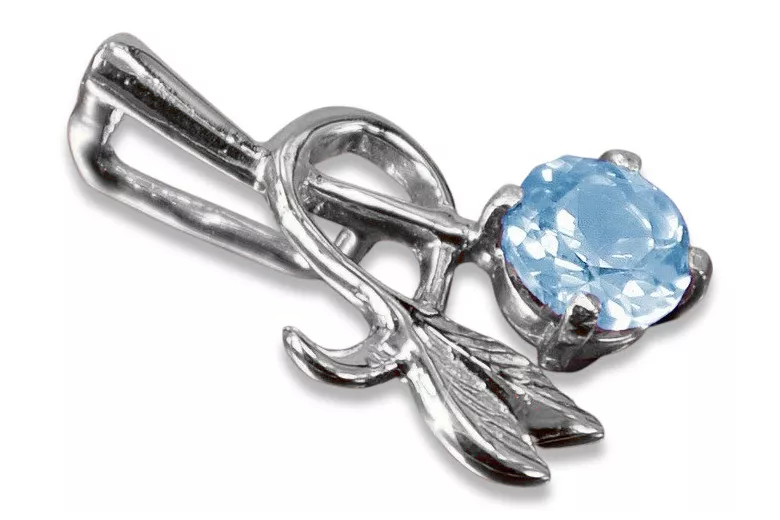 Colgante de plata ruso soviético 925 con zircón aguamarina de zafiro rubí de alejandrita zafiro aguamarina VPC005S