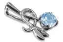 Colgante de plata ruso soviético 925 con zircón aguamarina de zafiro rubí de alejandrita zafiro aguamarina VPC005S