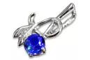 Vintage 925 silver pendant with alexandrite ruby ​​sapphire emerald aquamarine zircon vpc005s