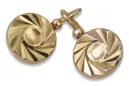 Vintage rose pink 14k 585 gold  Vintage hoops earrings ven204