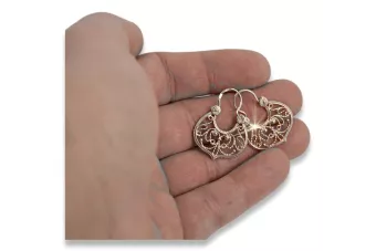 Русское серебро 925 Советский СССР Винтажные серьги ven022s