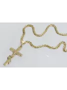 Gold Orthodoxes Kreuz mit Kette ★ zlotychlopak.pl ★ Goldprobe 585 333 Niedriger Preis