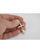 Златен православен кръст с верижка ★ zlotychlopak.pl ★ Златна проба 585 333 Ниска цена