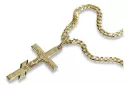 Gold Orthodoxes Kreuz mit Kette ★ zlotychlopak.pl ★ Goldprobe 585 333 Niedriger Preis