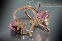 Russische Sowjetische Rose Pink 14k 585 Gold Ohrringe vec057 Alexandrit Rubin Smaragd Saphir ...