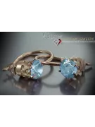 Vintage auskariai iš 14k 585 rožinio aukso vec057 aleksandritas rubinas emeraldas safiras ...