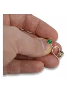 Vintage auskariai iš 14k 585 rožinio aukso vec057 aleksandritas rubinas emeraldas safiras ...