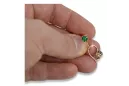 Vintage auskariai iš 14k 585 rožinio aukso vec057 aleksandritas rubinas emeraldas safiras ...