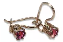 Russische Sowjetische Rose Pink 14k 585 Gold Ohrringe vec057 Alexandrit Rubin Smaragd Saphir ...