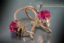 Russische Sowjetische Rose Pink 14k 585 Gold Ohrringe vec057 Alexandrit Rubin Smaragd Saphir ...