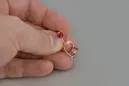 Russische Sowjetische Rose Pink 14k 585 Gold Ohrringe vec057 Alexandrit Rubin Smaragd Saphir ...