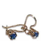Boucles d’oreilles en or rose soviétique russe 14k 585 vec057 alexandrite rubis émeraude saphir ...
