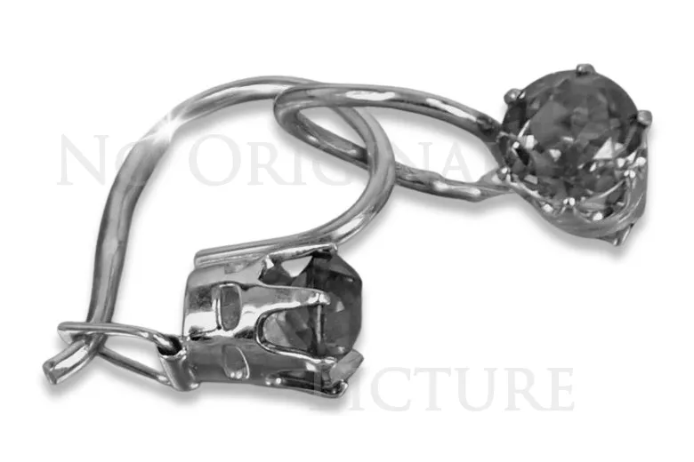 Boucles d’oreilles en or rose soviétique russe 14k 585 vec057 alexandrite rubis émeraude saphir ...